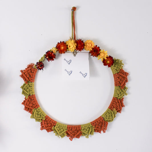 Macrame Wreath with Dried Florals