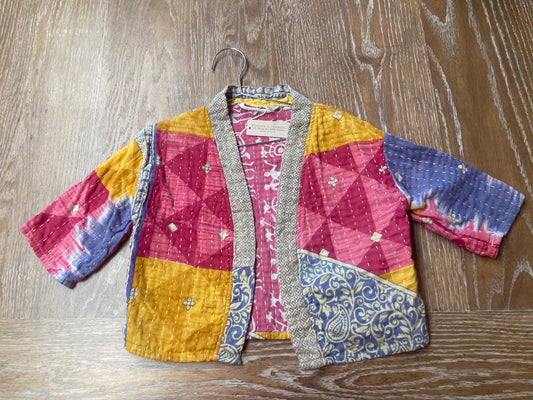 Multicolored Quilted Kimono