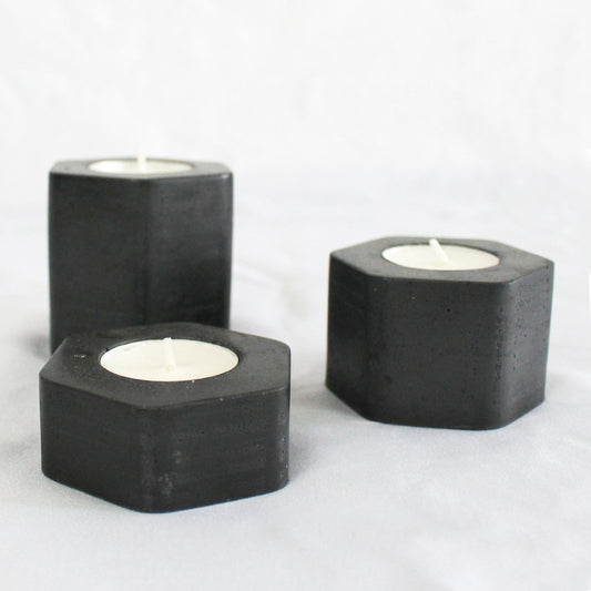 Concrete 3-Piece Candle Set