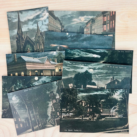 Hudson, NY Night-Scene Postcards - Assorted Set of 9